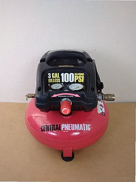 Central Pneumatic 3 Gal 100 Maximum PSI Air Compressor Untested