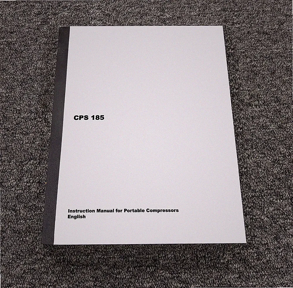 Chicago Pneumatic CPS185 CPS 185 Portable Air Compressor Operator Owner Manual