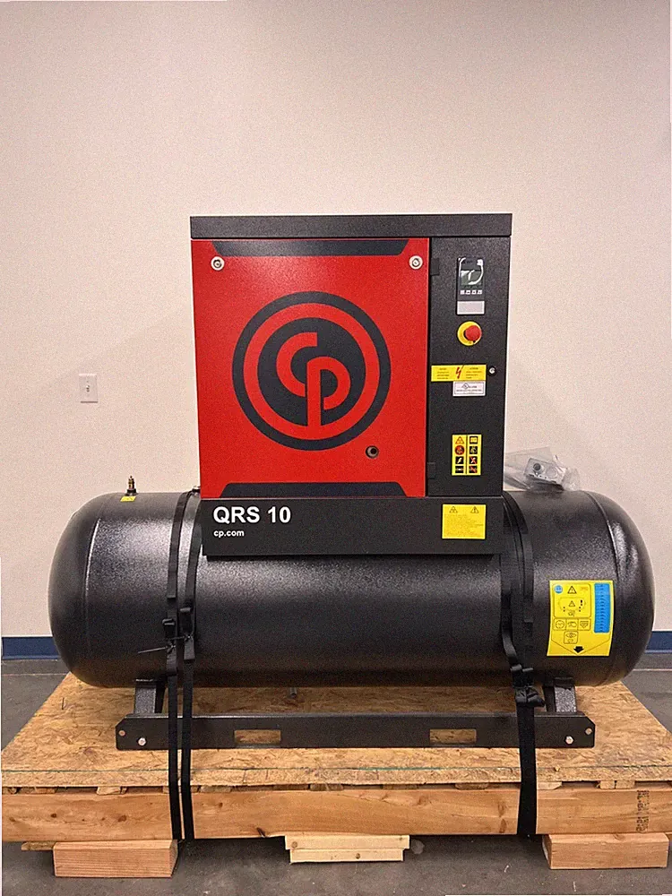 CHICAGO PNEUMATIC QRS-10 HP QUIET ROTARY SCREW AIR COMPRESSOR LOW HOURS USA MORE
